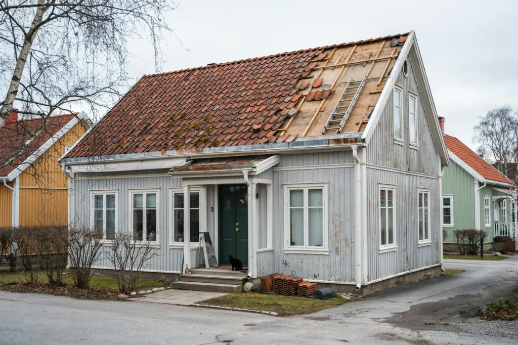 byta tak eller stupr r f rst p radhus